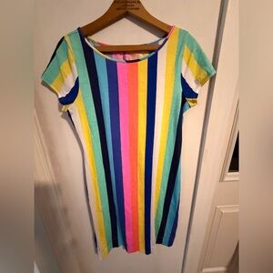 Lily Pulitzer size small crew neck stripy dress. 
Preowned excellent condition.